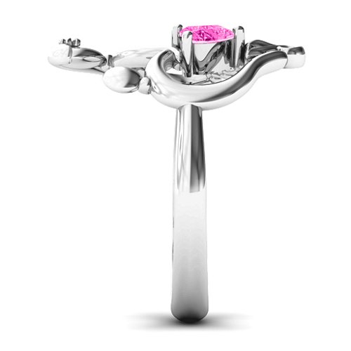 Unbreakable Bond Heart Ring – Sterling Silver with Pink Tourmaline