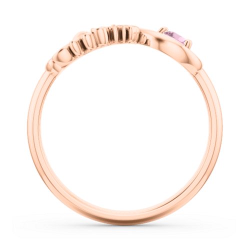 Mom's Infinity Ring – 10K Rose Gold with Pink Tourmaline