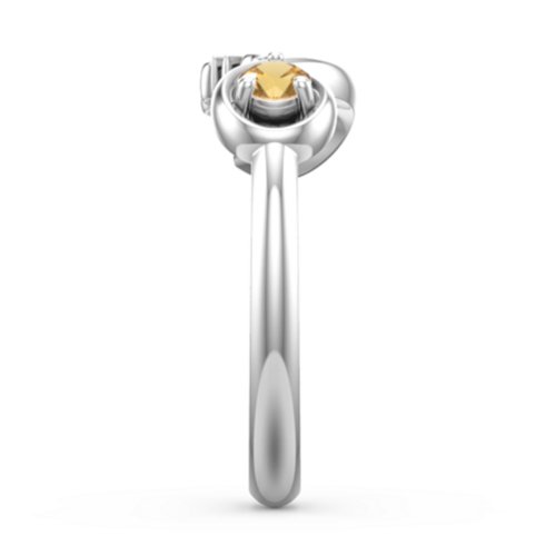 Mom's Infinity Ring – Sterling Silver with Citrine