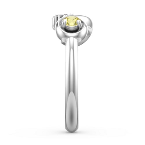 Mom's Infinity Ring – Sterling Silver with Citrine