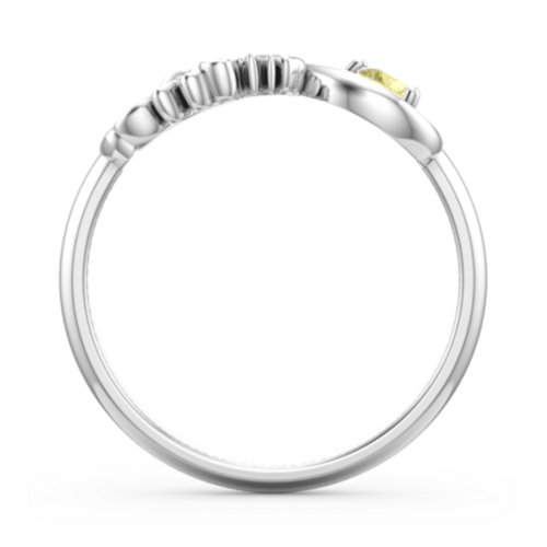 Mom's Infinity Ring – Sterling Silver with Citrine