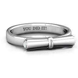 Diploma Scroll Graduation Ring