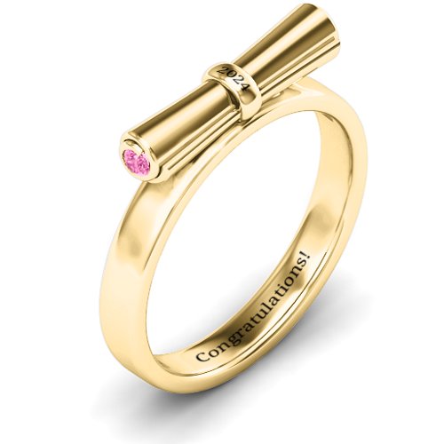 Diploma Scroll Graduation Ring