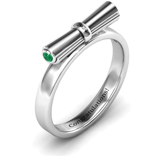 Diploma Scroll Graduation Ring