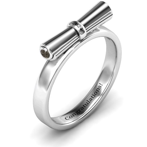 Diploma Scroll Graduation Ring