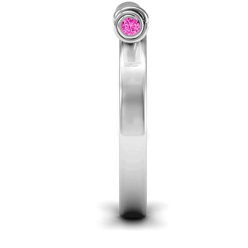 Diploma Scroll Graduation Ring – Sterling Silver with Pink Tourmaline