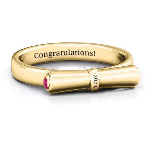 Diploma Scroll Graduation Ring