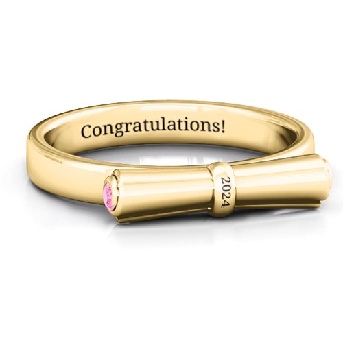 Diploma Scroll Graduation Ring