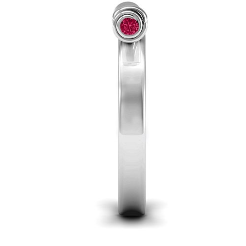 Diploma Scroll Graduation Ring – Sterling Silver with Ruby