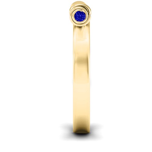 Diploma Scroll Graduation Ring – 10K Yellow Gold with Blue Sapphire
