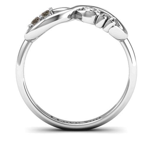 BFF Friendship Infinity Ring with 2 - 7 Stones