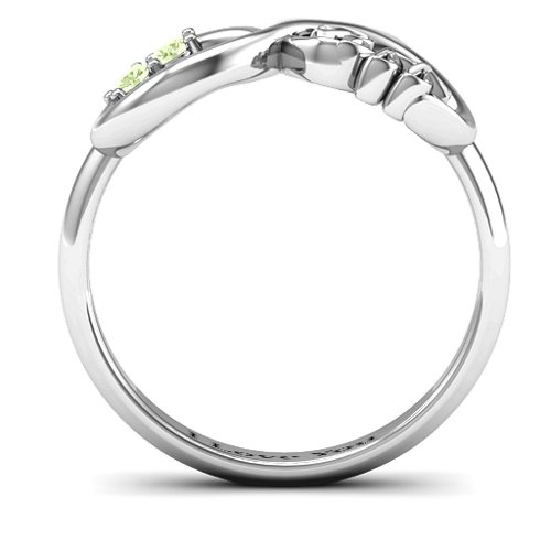 BFF Friendship Infinity Ring with 2 - 7 Stones