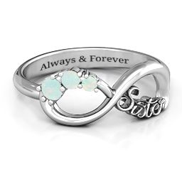 2-4 Stone Sisters Infinity Ring