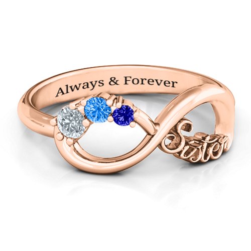 2-4 Stone Sisters Infinity Ring