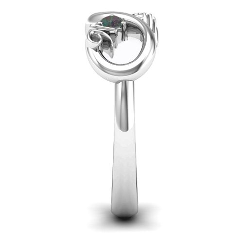 Sweet 16 with Birthstone Infinity Ring – Sterling Silver with Alexandrite