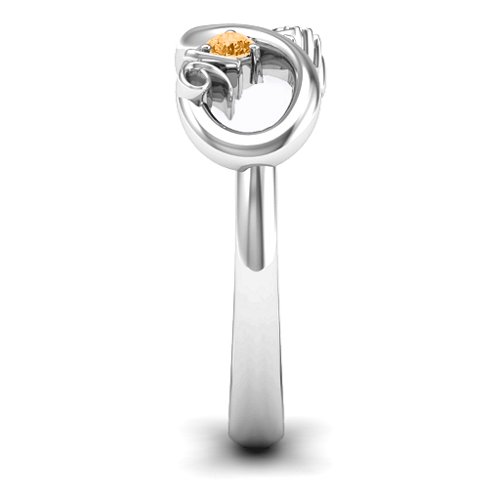 Sweet 16 with Birthstone Infinity Ring – Sterling Silver with Citrine
