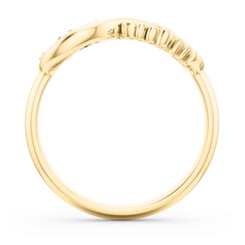 Mom's Infinite Love Ring with 2-10 Stones – 10K Yellow Gold with Diamond and Pink Tourmaline