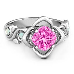 Cushion on Flowers Ring