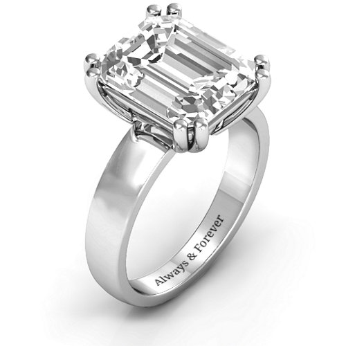 Basket Set Emerald Cut Ring