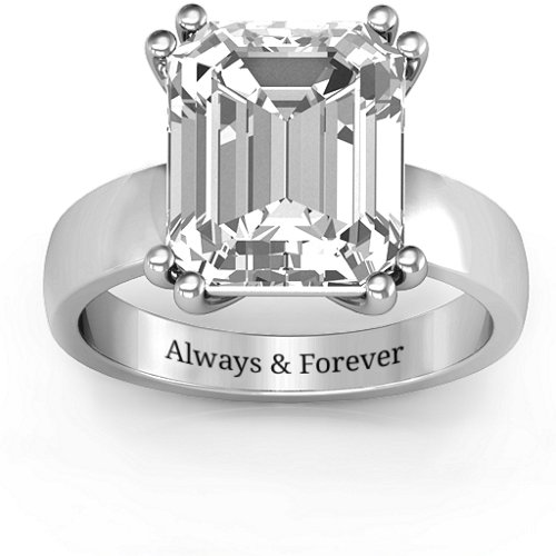 Basket Set Emerald Cut Ring