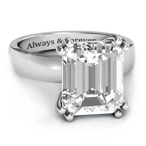 Basket Set Emerald Cut Ring