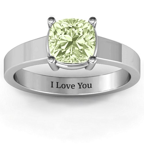 Cushion Cut Solitaire Ring