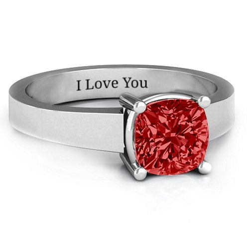 Cushion Cut Solitaire Ring