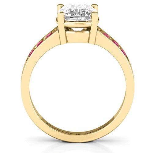 Cushion Cut Solitaire with Accents Ring