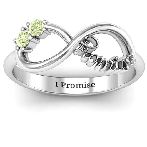 Two Stone Promise Infinity Ring