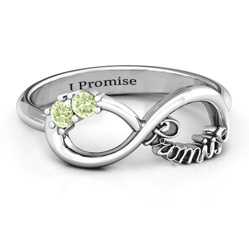 Two Stone Promise Infinity Ring