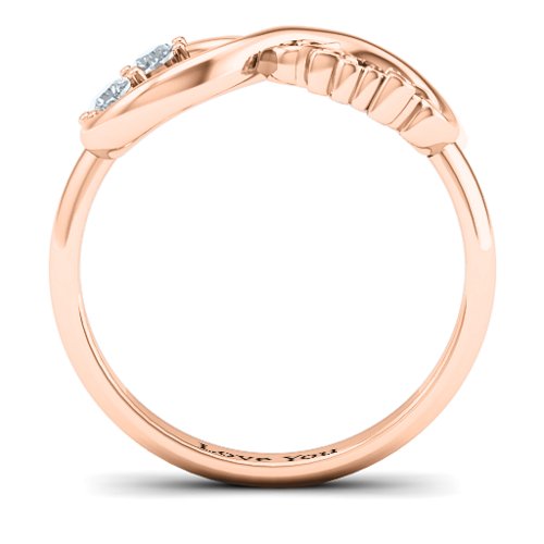 Trust Infinity Ring – 10K Rose Gold with Cubic Zirconia