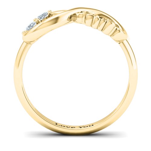 Trust Infinity Ring – 10K Yellow Gold with Cubic Zirconia