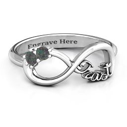 Trust Infinity Ring in 925 Sterling Silver with Alexandrite