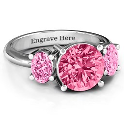 Impressive Three Stone Eternity Ring