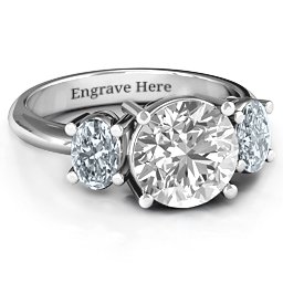 Impressive Three Stone Eternity Ring