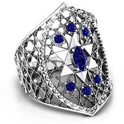Star of David Lattice Ring