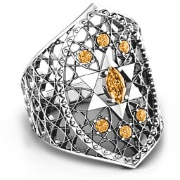 Star of David Lattice Ring