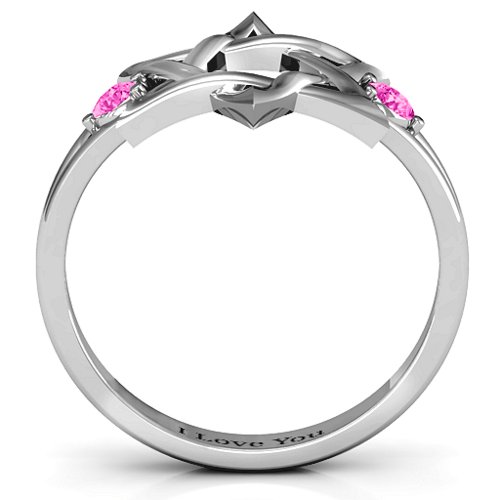 Classic Star of David Ring – Sterling Silver with Pink Tourmaline