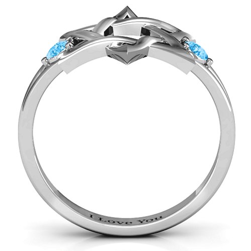 Classic Star of David Ring – Sterling Silver with Blue Topaz