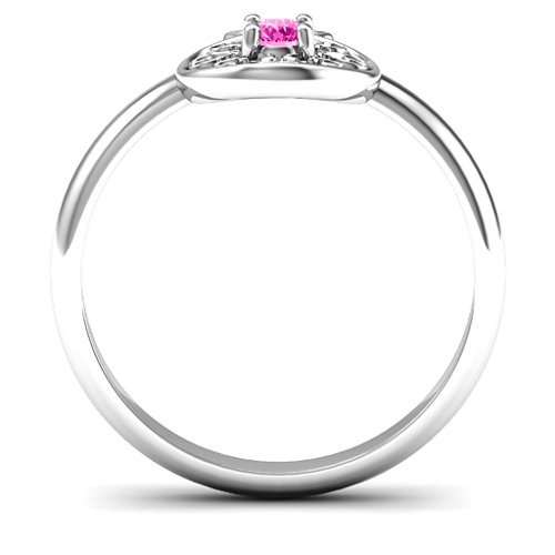 Pomegranate with Filigree Ring – Sterling Silver with Pink Tourmaline