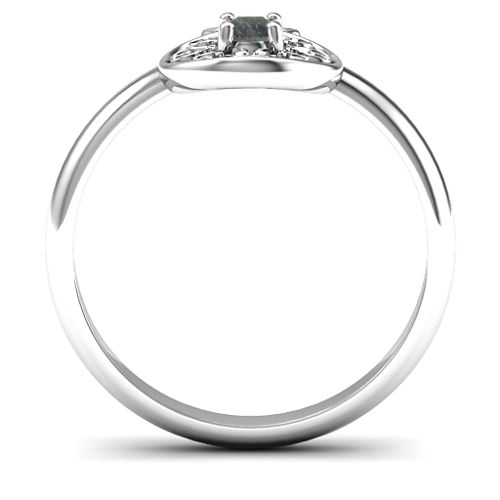 Pomegranate with Filigree Ring – Sterling Silver with Alexandrite