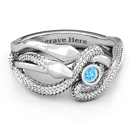 Guardian Snake Ring in 925 Sterling Silver