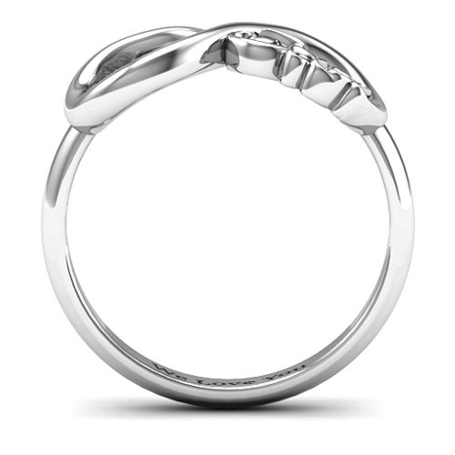 Dad Infinity Ring – Sterling Silver with Alexandrite
