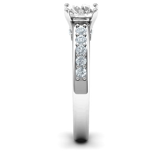 Peekaboo Ring – Sterling Silver with White Premium Zirconia and Cubic Zirconia