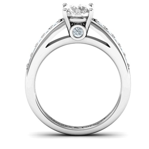 Peekaboo Ring – Sterling Silver with White Premium Zirconia and Cubic Zirconia