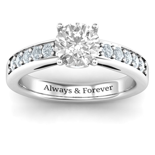 Peekaboo Ring – Sterling Silver with White Premium Zirconia and Cubic Zirconia
