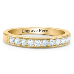 Shadow Band of Stones Ring