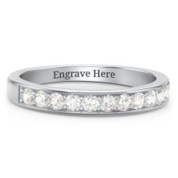 Shadow Band of Stones Ring