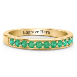 Shadow Band of Stones Ring