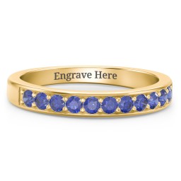 Shadow Band of Stones Ring